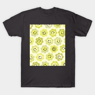 Yellower Yellow Flower Happy Faces T-Shirt